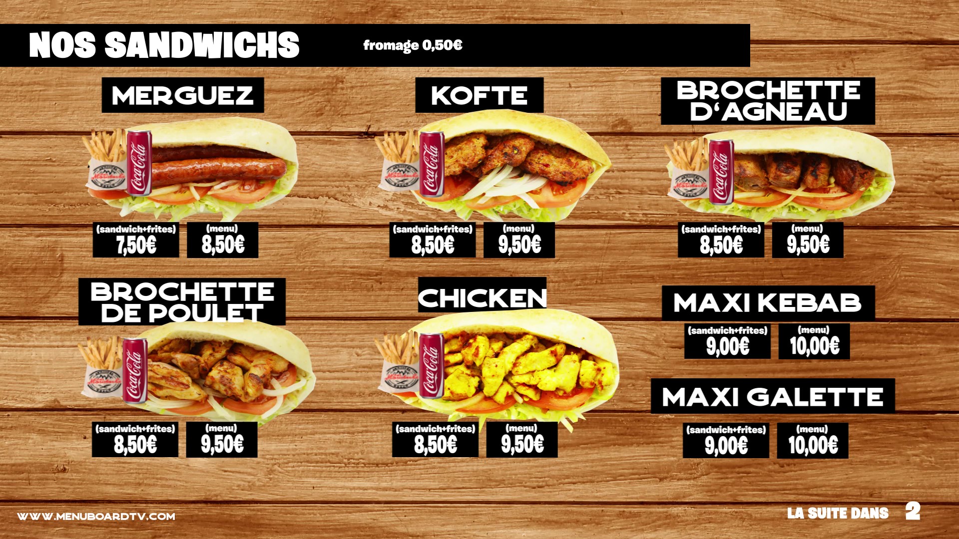 restaurant menu digital affichage ecren